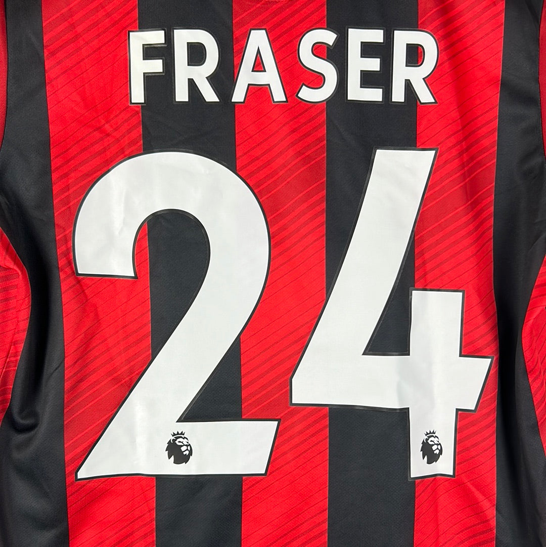 Bournemouth 2019/2020 Match Worn/ Issued Home Shirt - Fraser 24