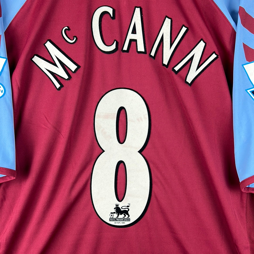 Aston Villa 2004/2005 Player Issue Home Shirt - McCann 8