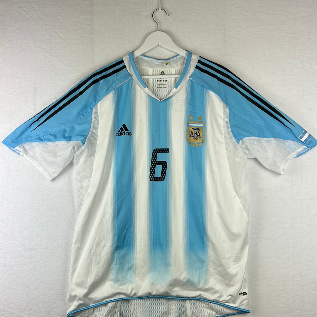 Argentina Match Issued 2004 Home Shirt - Henize 6