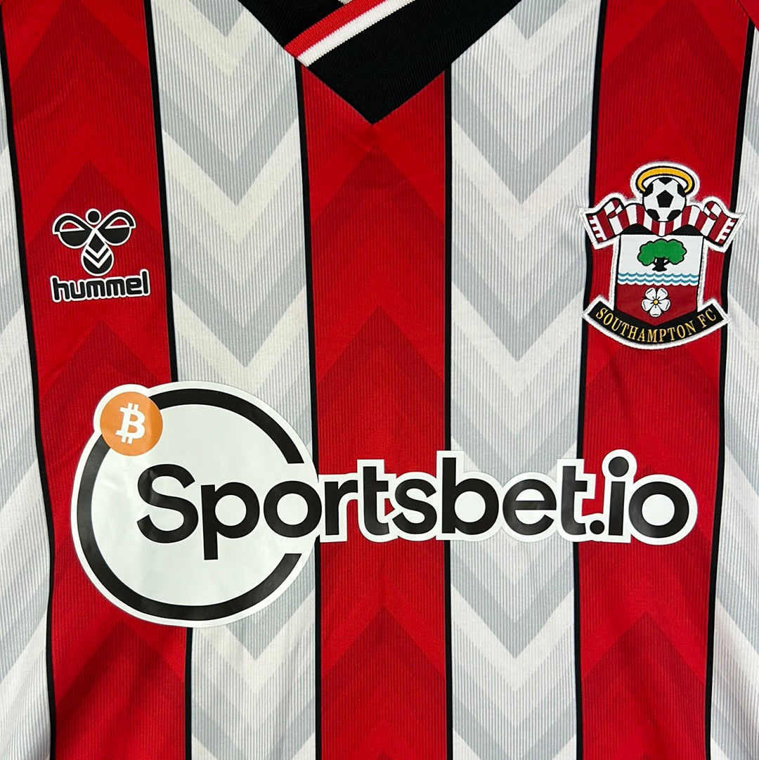 Southampton 2020/2021 Match Worn/ Issued Home Shirt - Bednarek 35