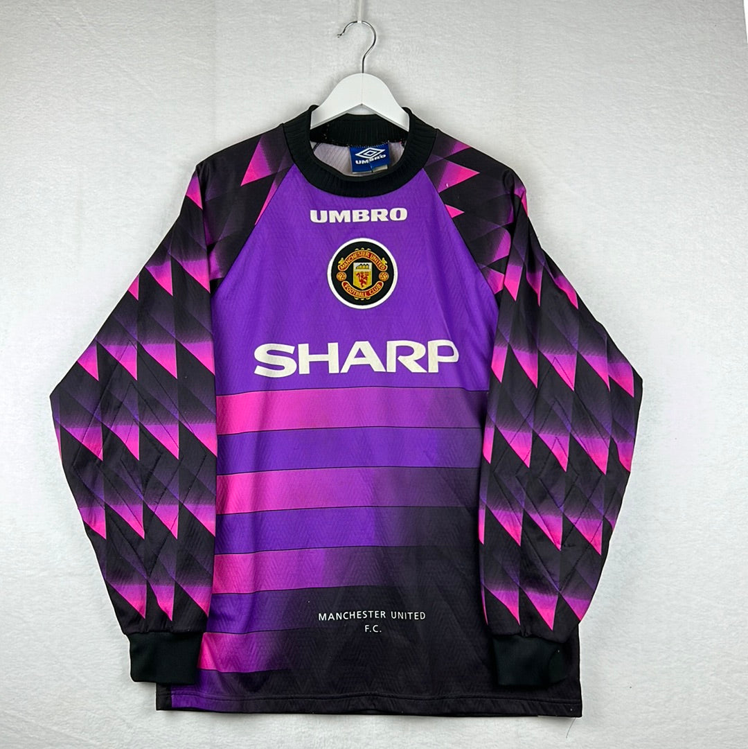 Manchester United 1996/1997 Away Goalkeeper Shirt - Large Adult - Very Good Condition