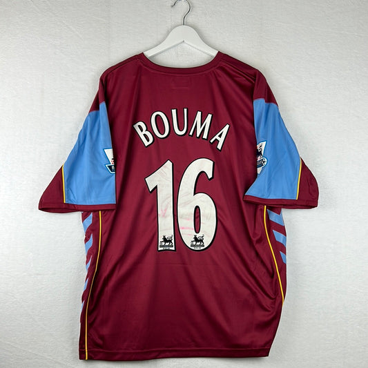 Aston Villa 2005/2006 Player Issue Home Shirt - Bouma 16 - Signed