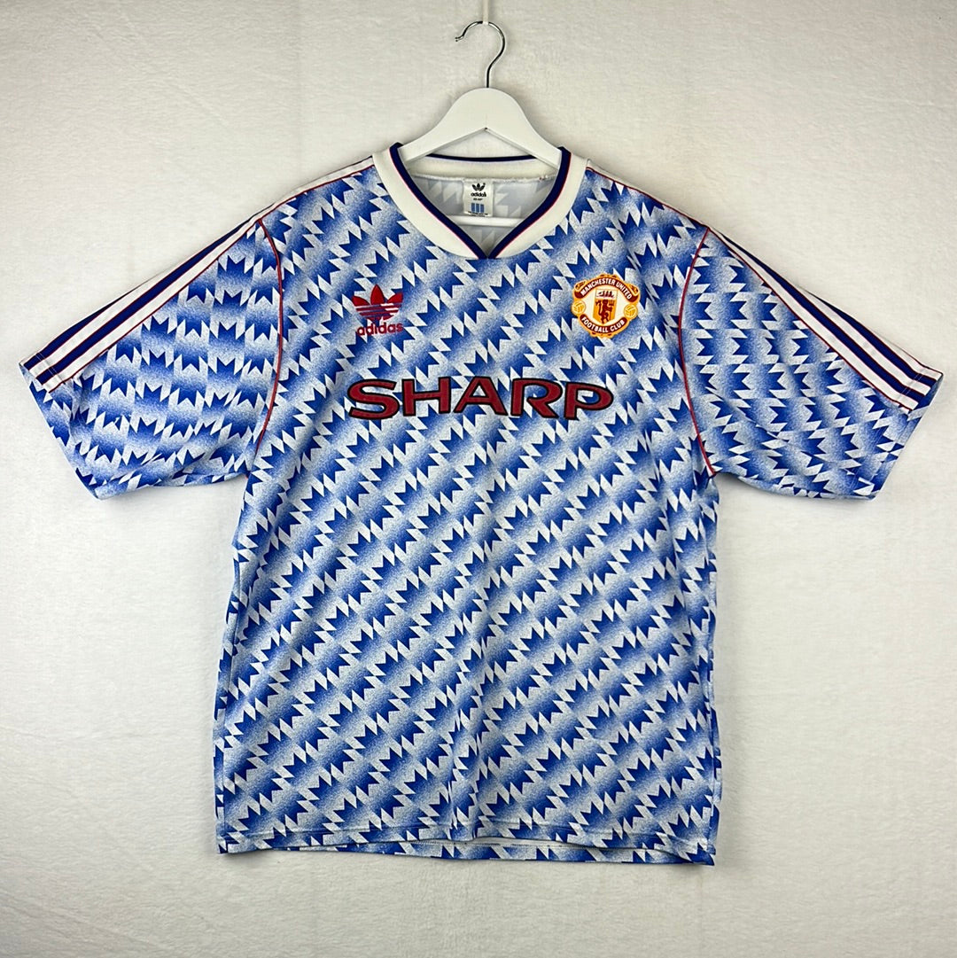 Manchester United 1990 Away Shirt - Snowflake - Large – Casual Football ...