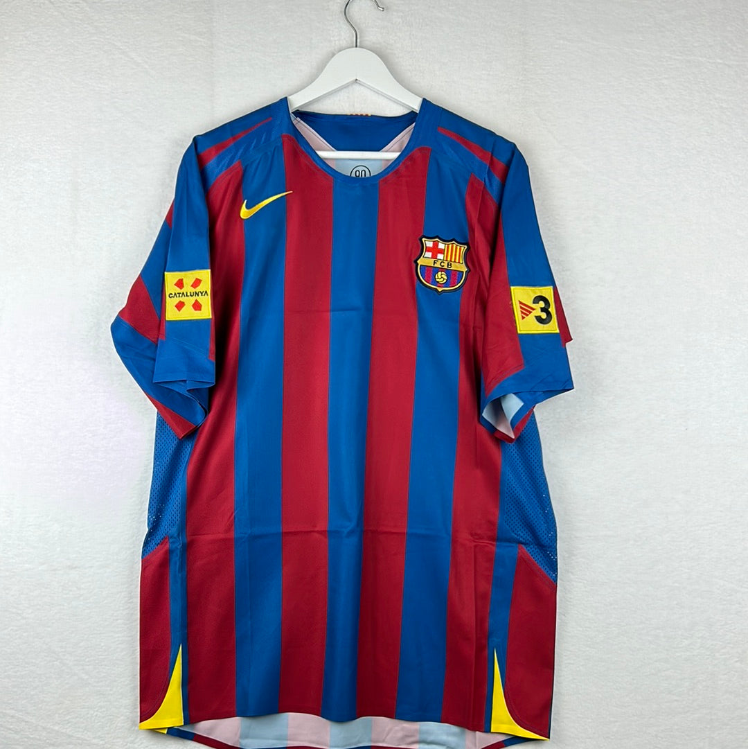 Barcelona 2005/2006 Player Issue Home Shirt - Marquez 4 - Carranza Trophy