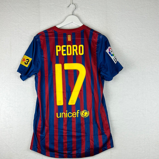 Barcelona 2011/2012 Player Issue Home Shirt - Pedro 17