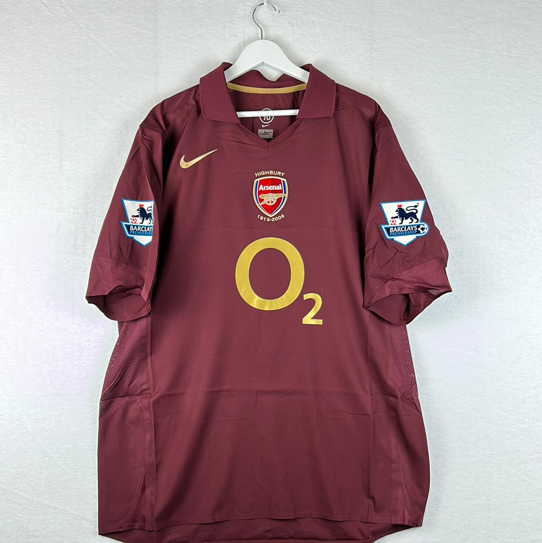 Arsenal 2005/2005 Player Issue Home Shirt Front