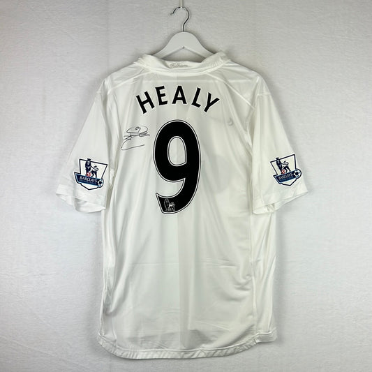 Fulham 2007/2008 Match Issued Home Shirt - Healy 9 - Signed