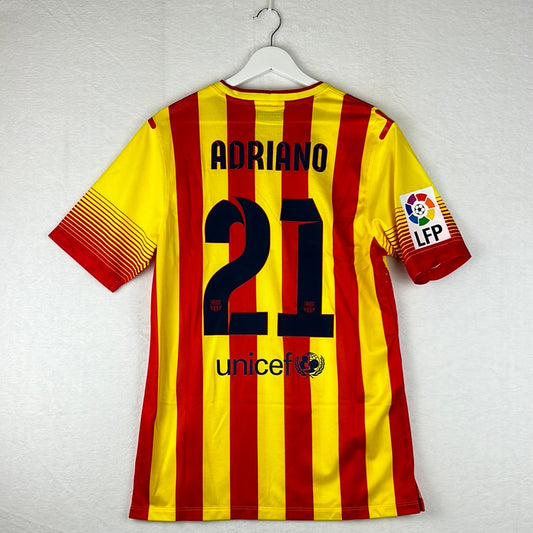 Barcelona 2013/2014 Player Issue Away Shirt - Adriano 21 - La Liga