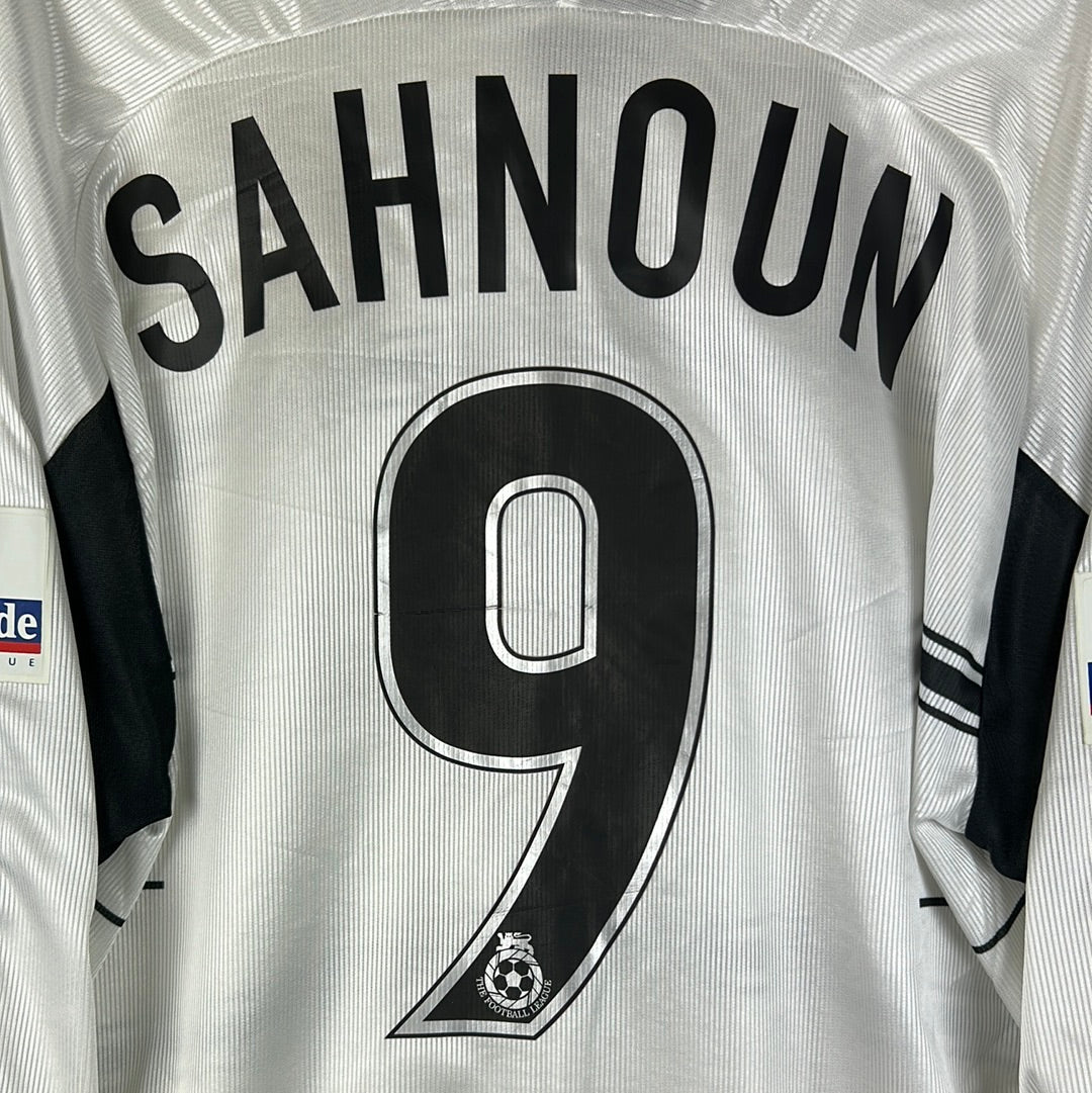 Fulham 1999-2000 Match Issued Home Shirt - Sahnoun 9 - Long Sleeve