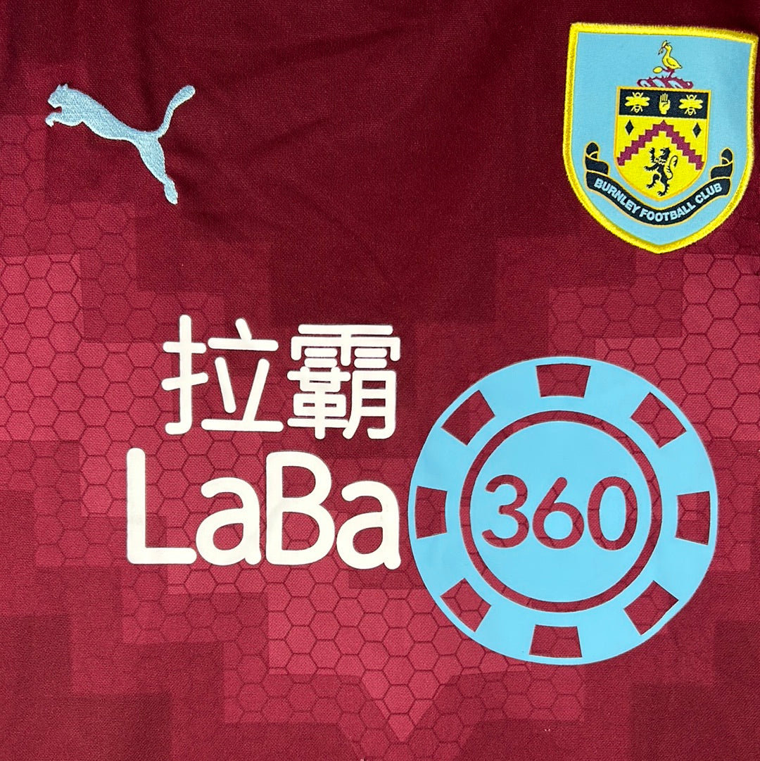 Burnley 2018/2019 Match Worn/ Issued Home Shirt - Ward 23