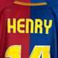 Barcelona 2008/2009 Player Issue Home Shirt - Henry 14 - Long Sleeve