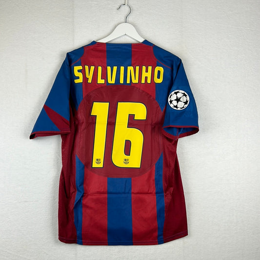 Barcelona 2004/2005 Player Issue Home Shirt - Sylvinho 4