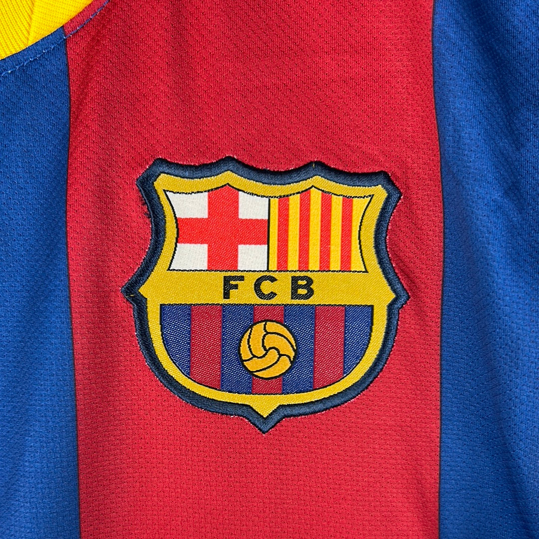 Barcelona 2010/2011 Player Issue Home Shirt - Mascherano 20 - Long Sleeve