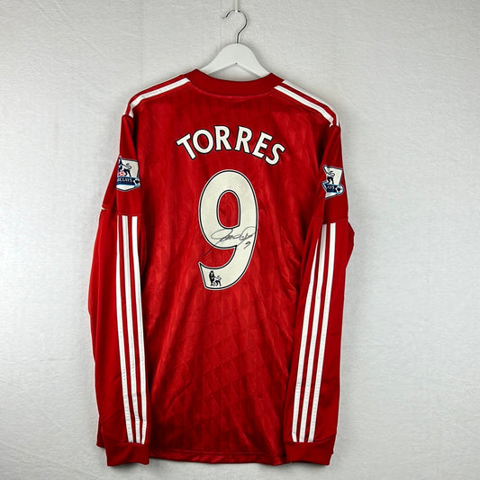 Liverpool 2008/2009 Match Worn Home Shirt - Torres 9 - Signed
