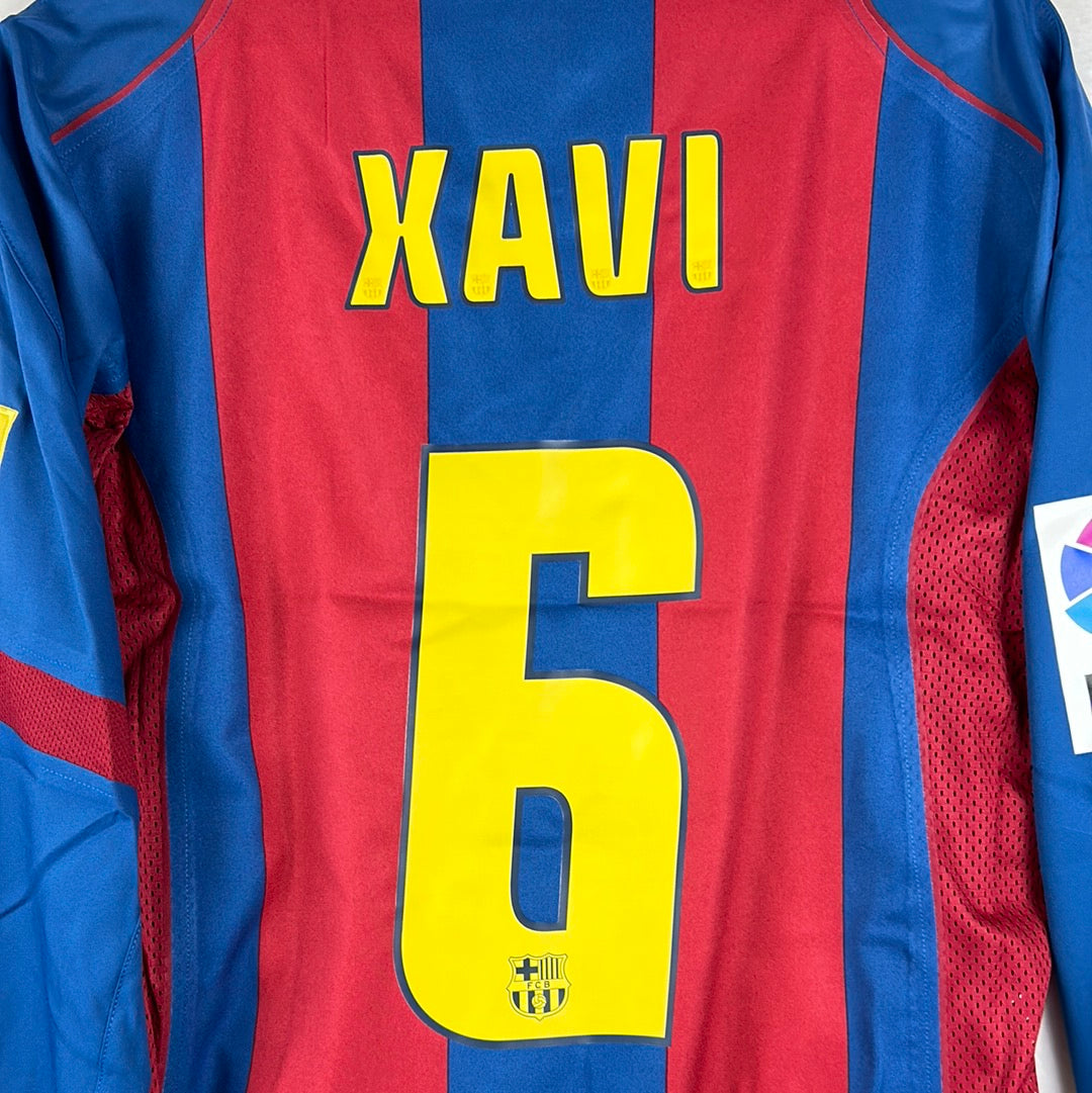 Barcelona 2004/2005 Player Issue Home Shirt - Xavi 6