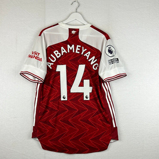 Arsenal 2020-2021 Player/Match  Issue Home Shirt - Aubameyang 14