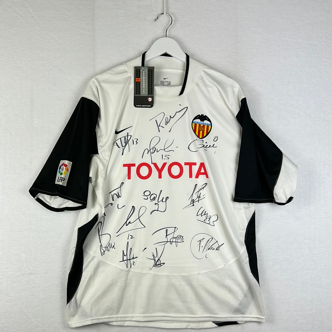 Valencia 2003/2004 Signed Shirt - New with Tags - Squad Signed
