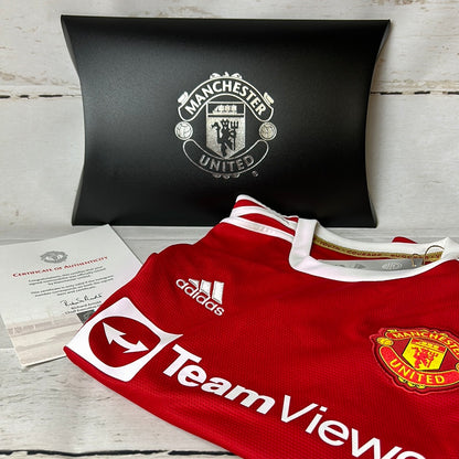 Manchester United 2021/2022 Home Shirt - Squad Signed - MUFC COA