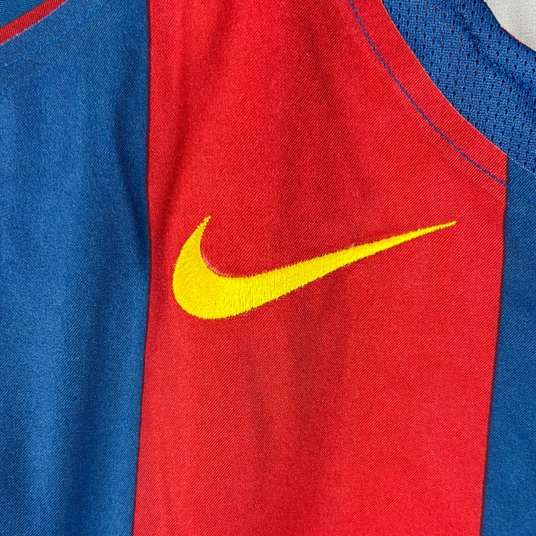 Barcelona 2004/2005 Player Issue Home Shirt - Iniesta 24 Long Sleeve