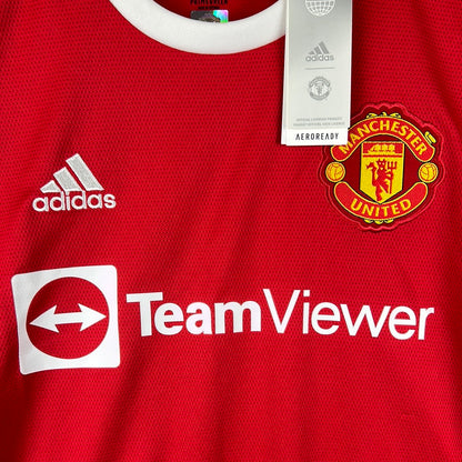 Manchester United 2021/2022 Signed Home Shirt - Varane - MUFC COA