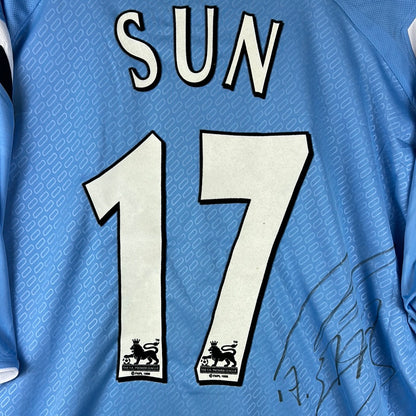 Manchester City 2004-2005 Player Issue Home Shirt - Sun 17 - Signed