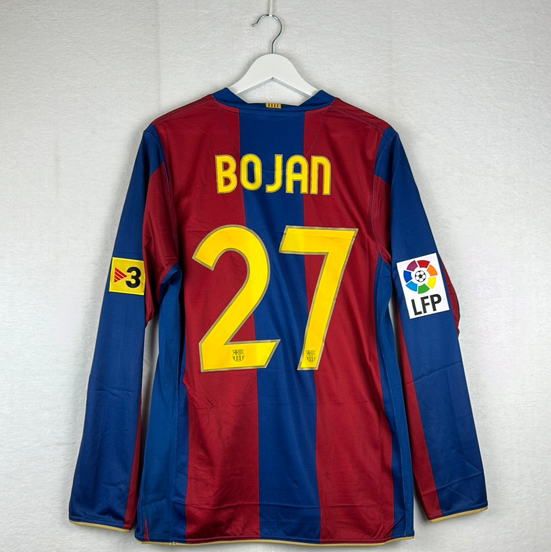 Barcelona 2007/2008 Player Issue Home Shirt Bojan 27 Long