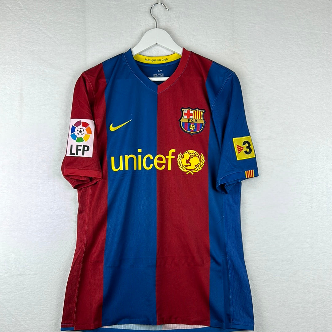 Barcelona 2006/2007 Player Issue Home Shirt - Saviola 22