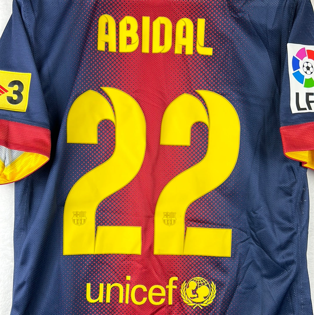 Barcelona 2012/2013 Player Issue Home Shirt - Abidal 22