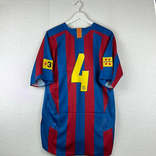 Barcelona 2005/2006 Player Issue Home Shirt - Marquez 4 - Carranza Trophy