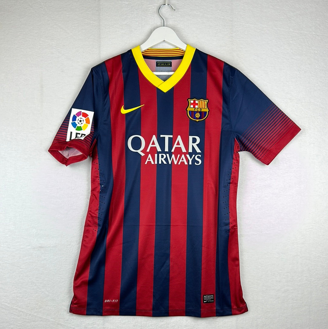 Barcelona 2013/2014 Player Issue Home Shirt - A Song 17