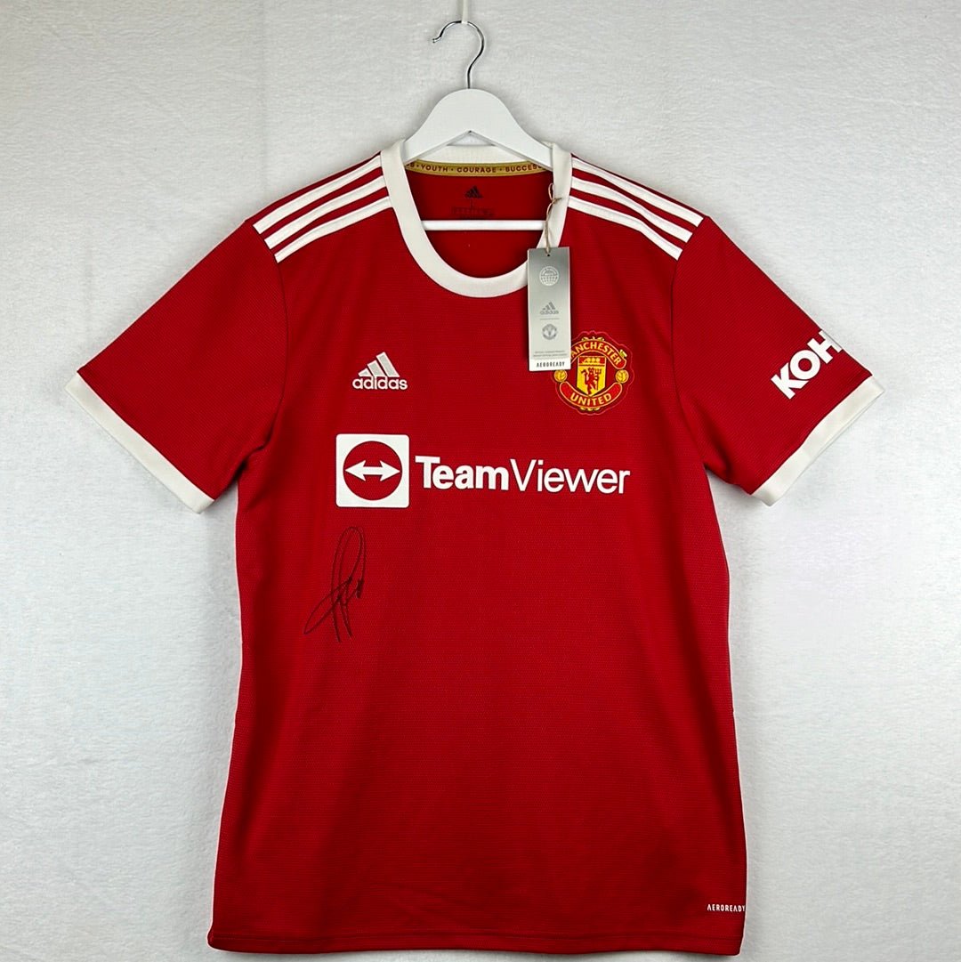 Paul Pogba Signed Manchester United 2021-2022 Home Shirt