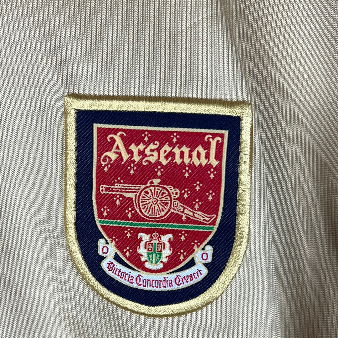 Arsenal 2001/2002 Match Worn Away Shirt - Grimandi - Gold Sega