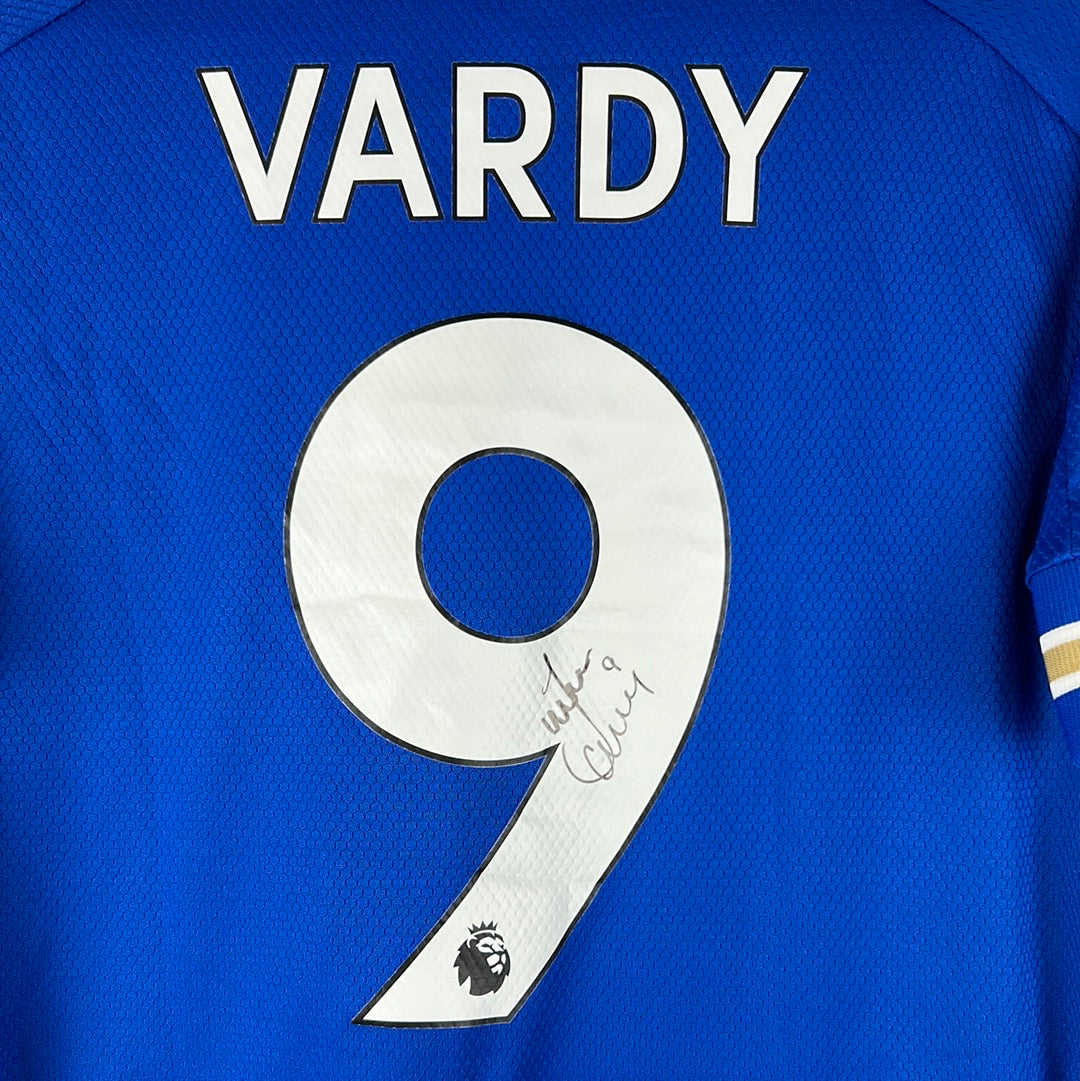 Leicester City 2020/2021 Match Issued Shirt Vardy Signed