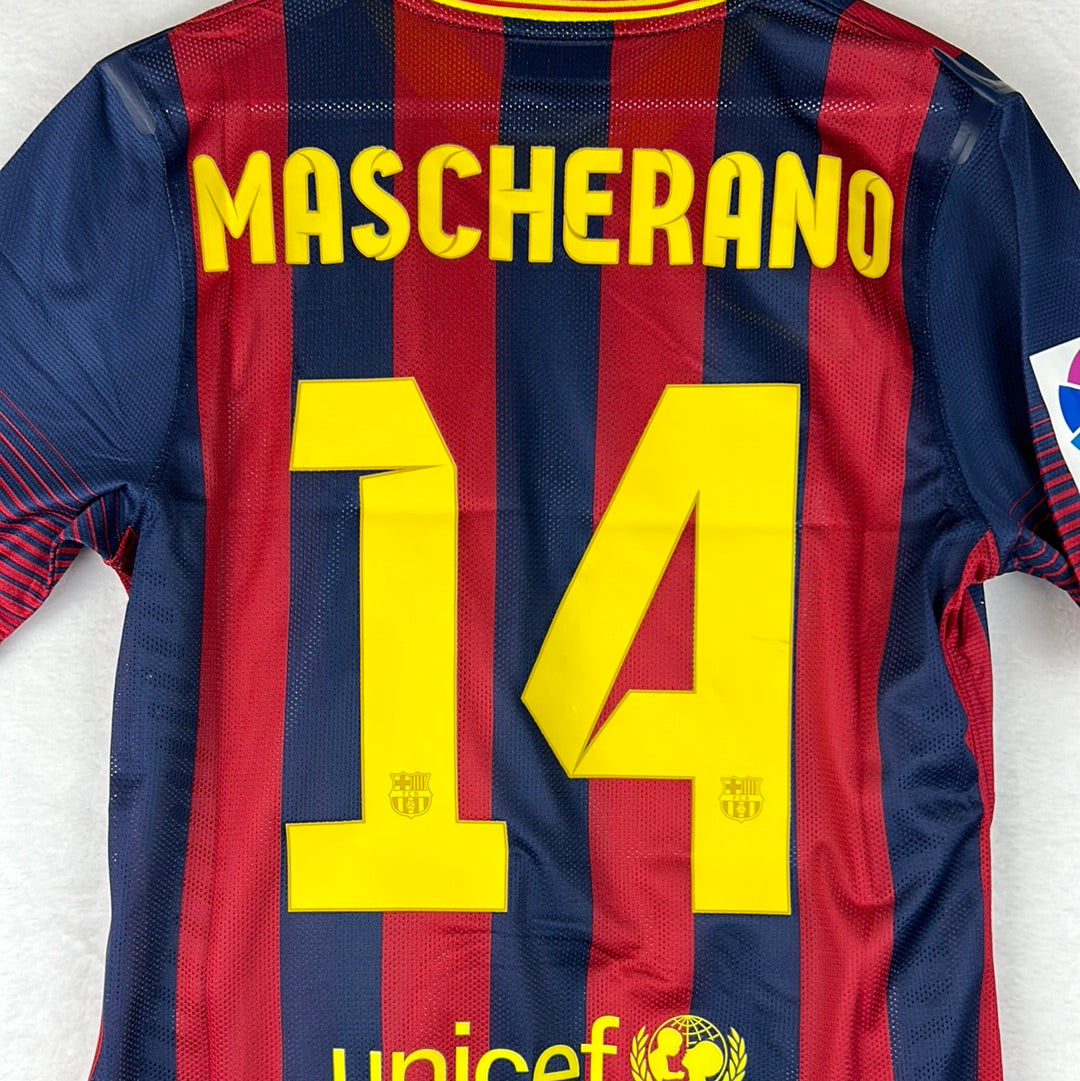 Barcelona 2013/2014 Player Issue Home Shirt - Mascherano 14