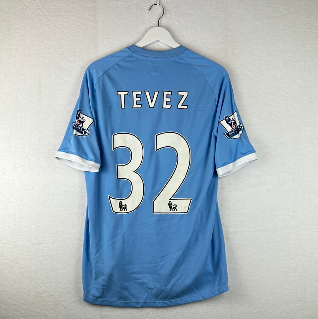 Manchester City 2010-2011 Match Worn Home Shirt - Tevez 32