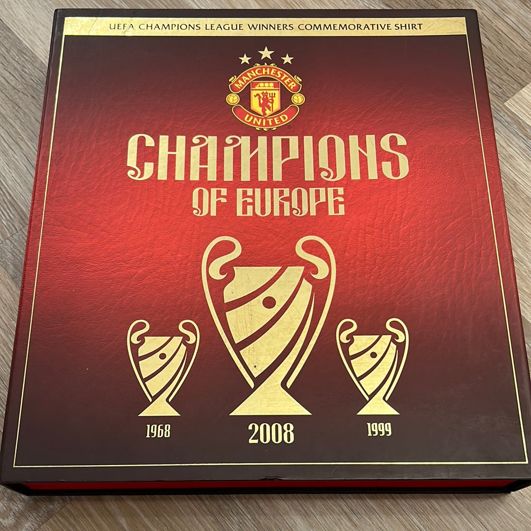 Manchester United 2008 Home Shirt Champions Of Europe Collectors Box - Extra Large Shirt on