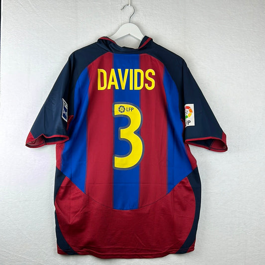 Barcelona 2003/2004 Player Issue Home Shirt - Davids 3