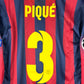 Barcelona 2013/2014 Player Issue Home Shirt - Pique 3 - Champions League