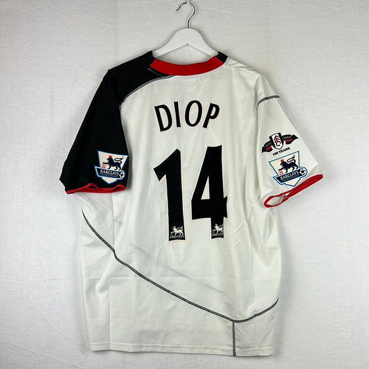 Fulham 2004/2005 Match Worn/Issued Home Shirt - Diop 14
