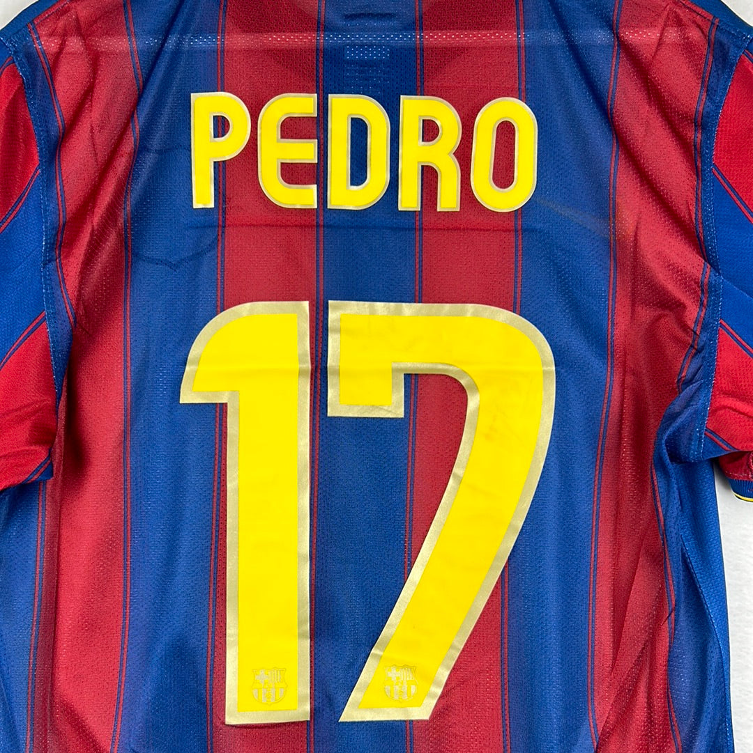 Barcelona 2009/2010 Player Issue Home Shirt - Pedro 17