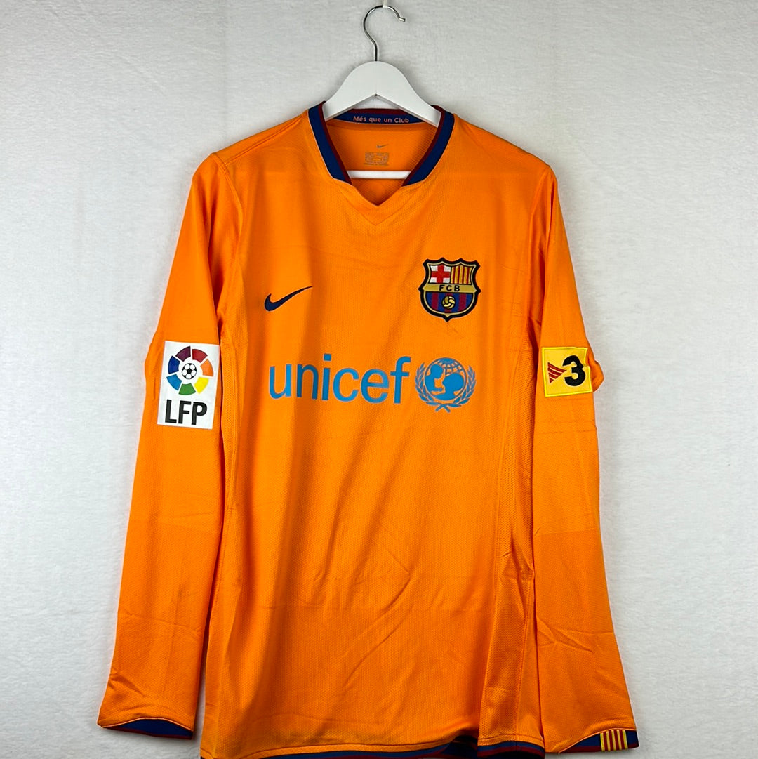 FC BARCELONA 2006 AWAY FOOTBALL SHIRT JERSEY THIRD ORANGE NIKE SIZE XL MENS