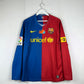 Barcelona 2008/2009 Player Issue Home Shirt - Caceres 2 - Long Sleeve