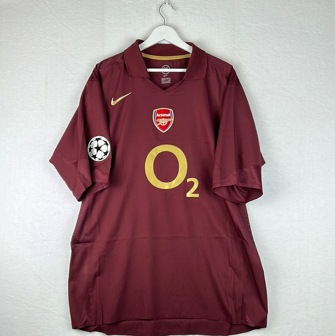 Arsenal 2005-06 Home Retro Football Jersey Kit -   Hong Kong