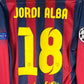 Barcelona 2013/2014 Player Issue Home Shirt - Jordi Alba 18 - Long Sleeve