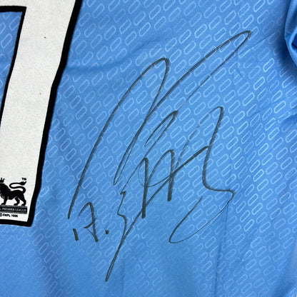 Manchester City 2004-2005 Player Issue Home Shirt - Sun 17 - Signed