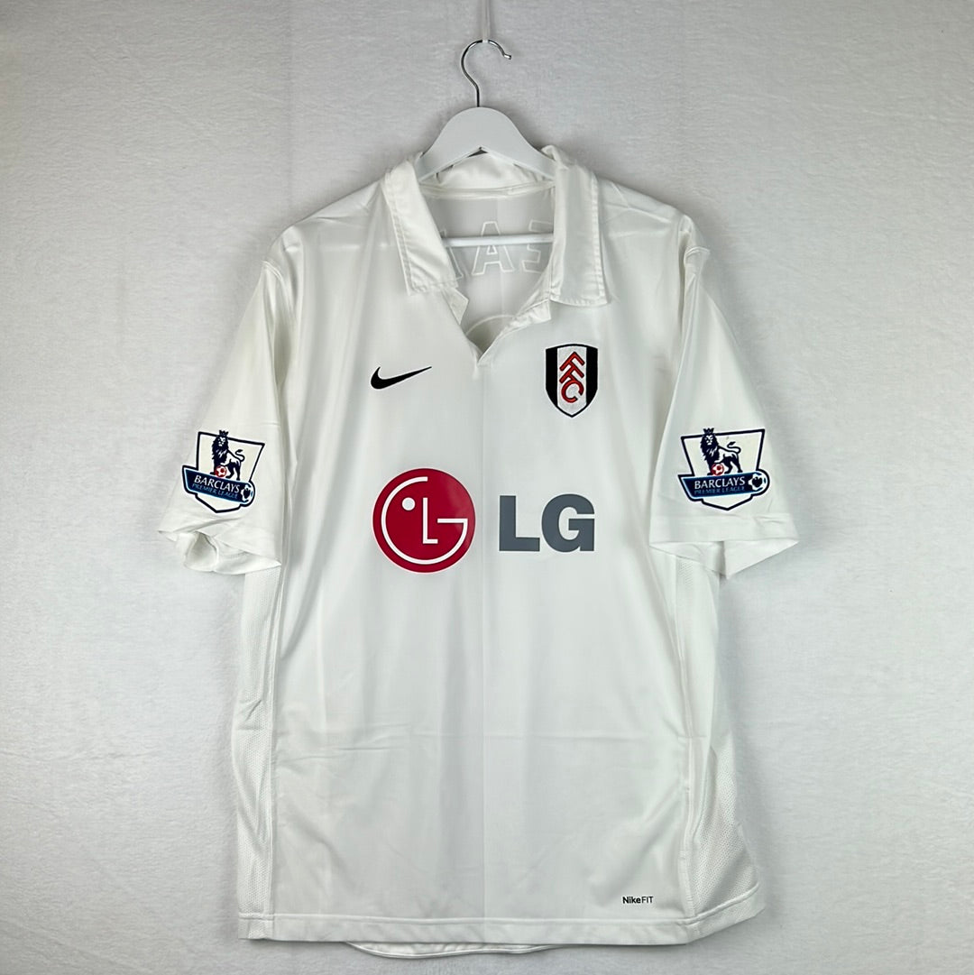 Fulham 2007/2008 Match Issued Home Shirt - Healy 9 - Signed