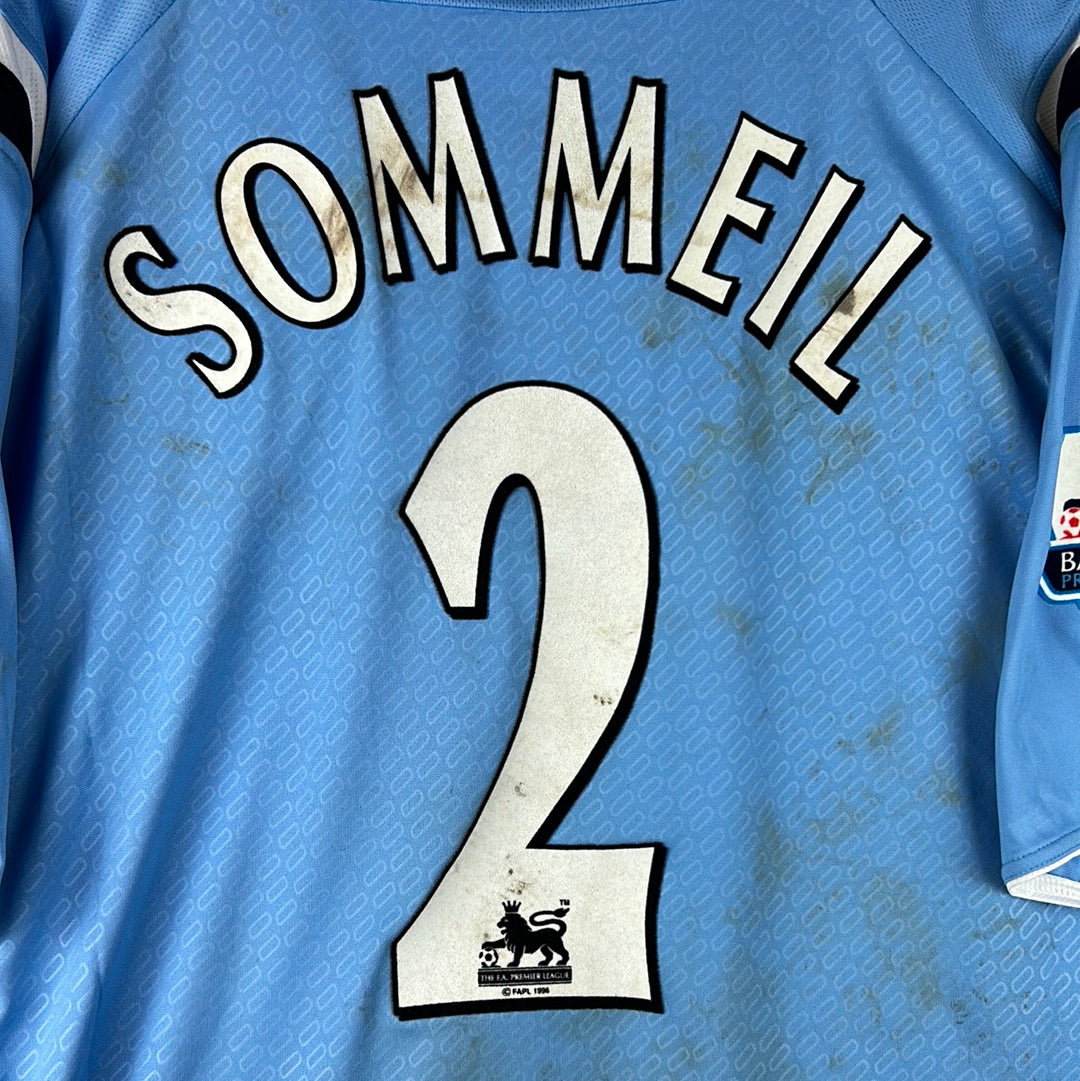 Manchester City 2004-2005 Match Worn Home Shirt Sommell