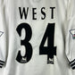 Derby County 1999/2000 Player Issue/ Match Worn Home Shirt - West 34