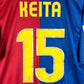 Barcelona 2008/2009 Player Issue Home Shirt - Keita 15 - Short Sleeve