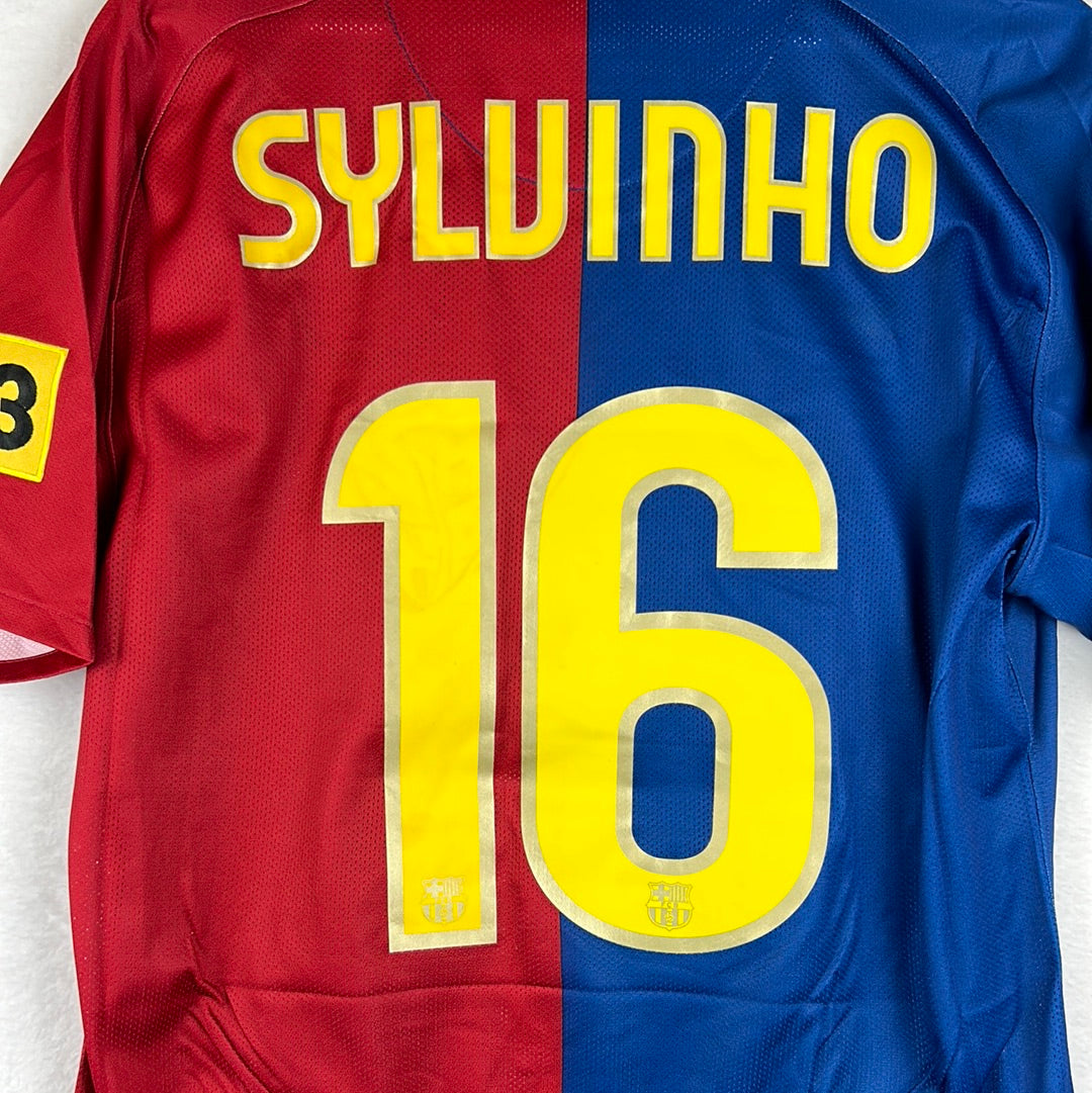 Barcelona 2008/2009 Player Issue Home Shirt - Sylvinho 16